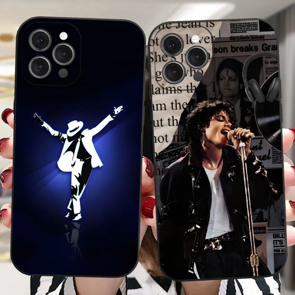 

Singer M-Michael J-Jackson Phone Case For iPhone 16,15,14,13,12,11 Plus,Pro,Max,XR,XS,X,7,8 Plus,SE,Mini Silicone Soft