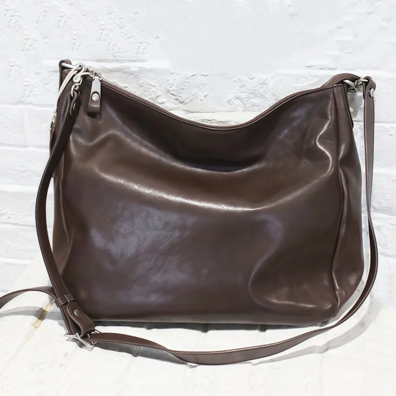 

High Quality Leather Tote Bag for Women 2025 New Vegetable-Tanned Cowhide Versatile Large Work Crossbody Shoulder Shopper Bag