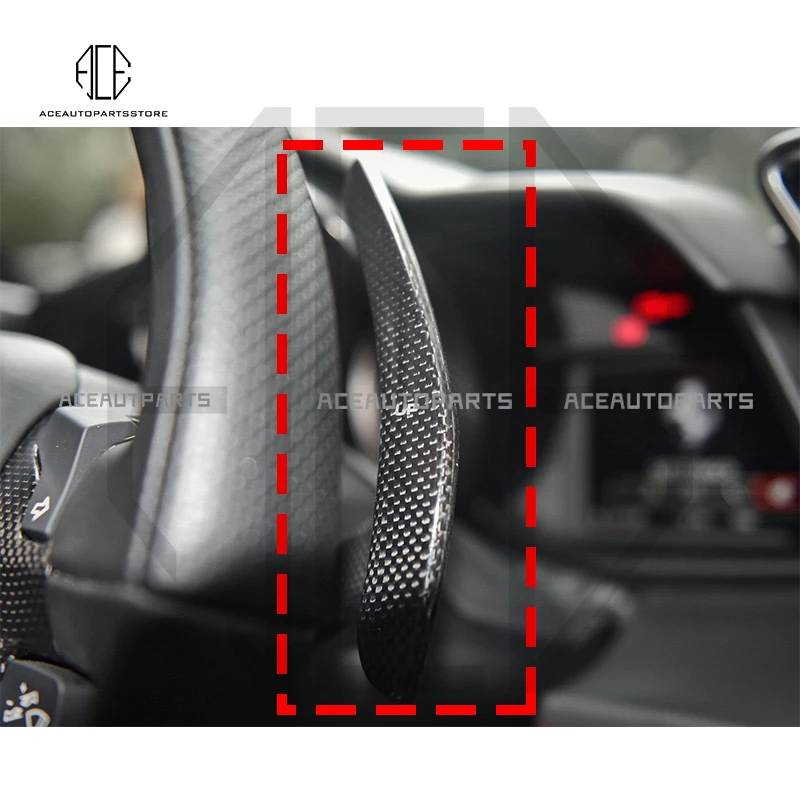 1 Pair Carbon Fiber Paddle Shift Ferrari Replacement Type For Ferrari F8 458 488 GTB Shift Paddle