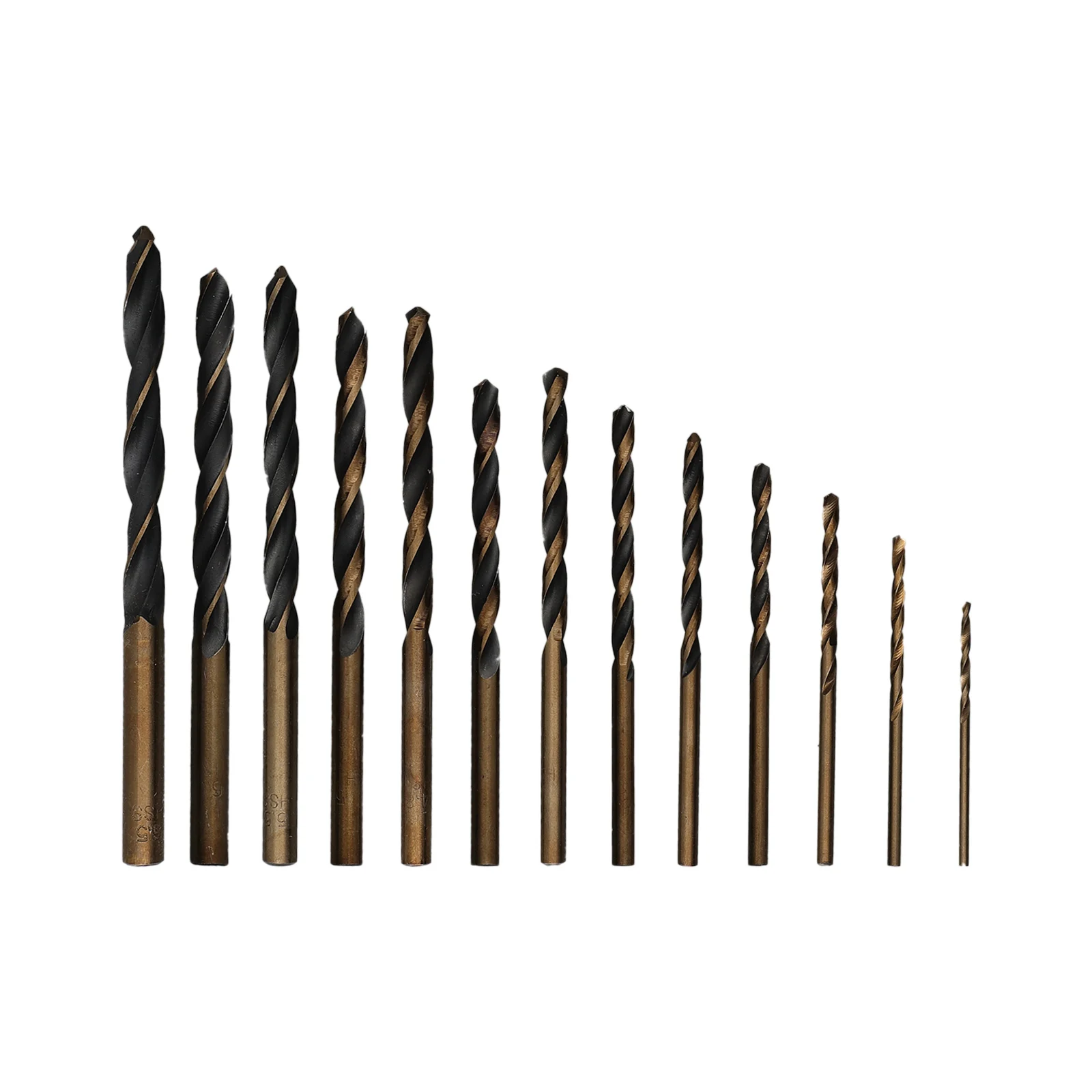 

13pcs HSS 1.5-6.5mm Cobalt Drill Bit Straight Shank For Metal Wood Hole Cutter Gold Black Power Tools Parts Accessories