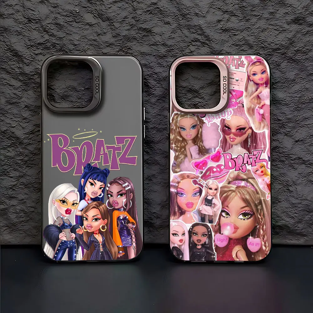 Cute Girl Bratzs Dolls Phone Case For iPhone 15 14 13 12 11 Pro Max X XR XSMAX 8 7 Plus Matte Shockproof Back Cover