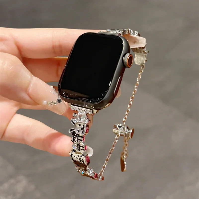 

Retro luxury style watch strap compatible with iWatch watch strap 38mm 40mm 41mm 42mm 44mm 45mm 49mm fashionable handmade watch