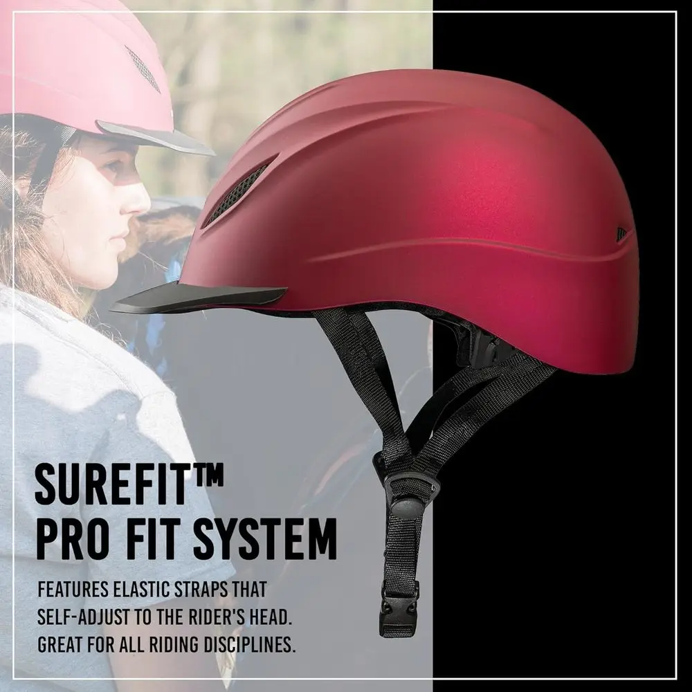 خوذة سرج متداخلة منخفضة المستوى لركوب الخيل الآمن، معدات فروسية قابلة للتعديل