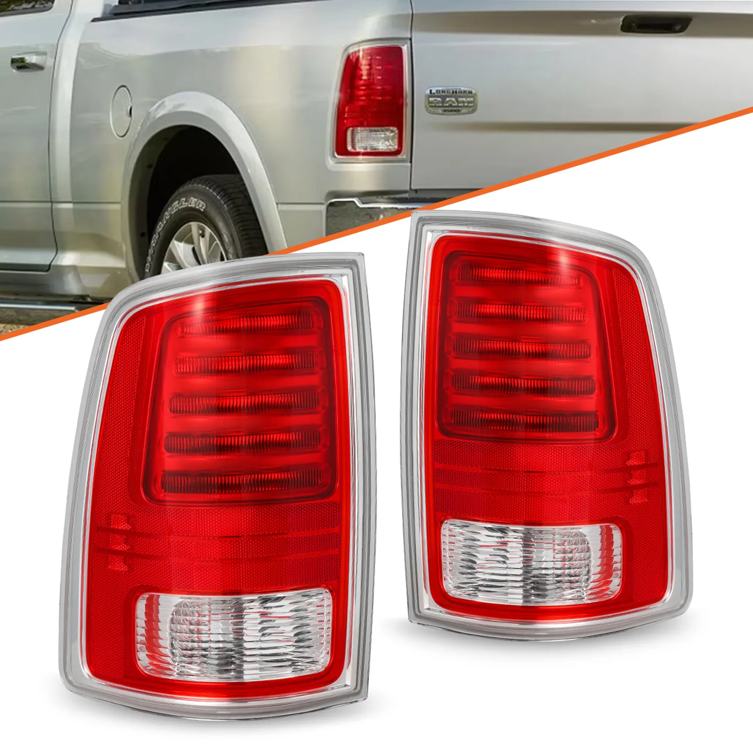 

Pair LED Tail Lights Lamp For 2013-2018 Ram 1500 2500 3500 Driver & Passenger