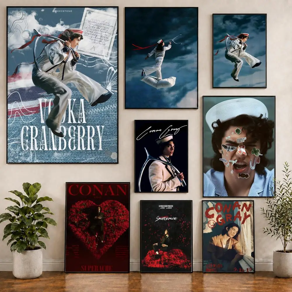 Sänger Conan Gray Popmusik-Poster PVC HD Abzieh- und Aufkleb-Poster Modernes Poster für Zuhause, Büro, Wohnzimmer, Esszimmer Wanddekoration