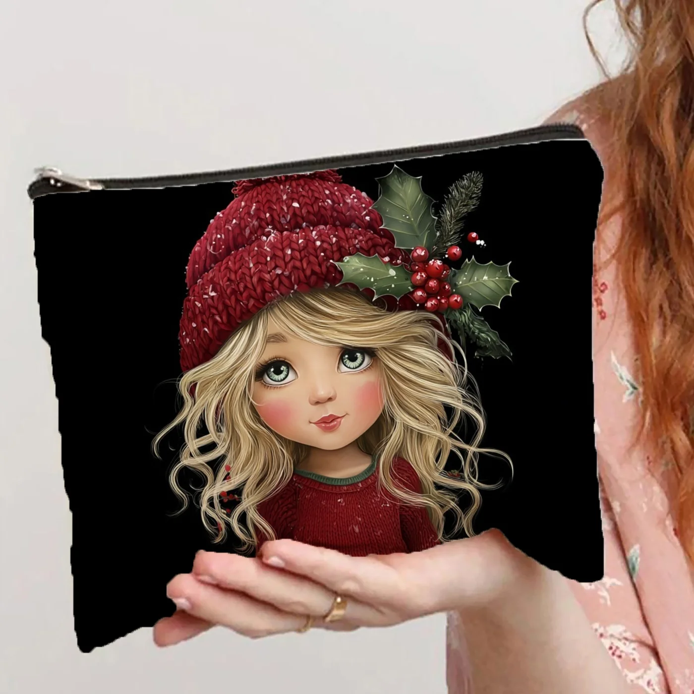 

Красивая и милая косметичка с рисунком для девочек — многофункциональная сумка на молнии, сумка для хранения украшений, идеальная маленькая дорожная сумка на молнии.