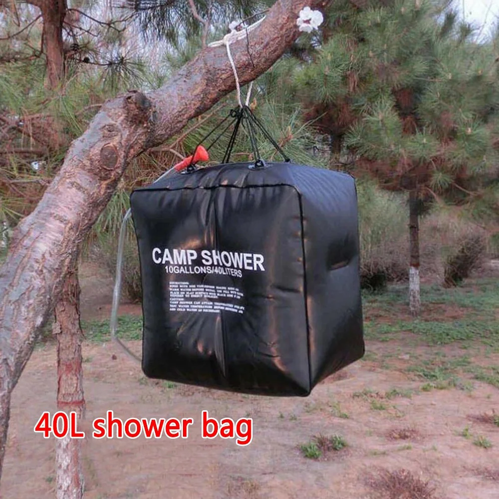 40L Outdoor-Badetaschen mit UV-Schutzbeschichtung, PVC-Solardusche mit Kunststoffschlauch, Outdoor-Badewassertasche zum Aufhängen – Detail 5