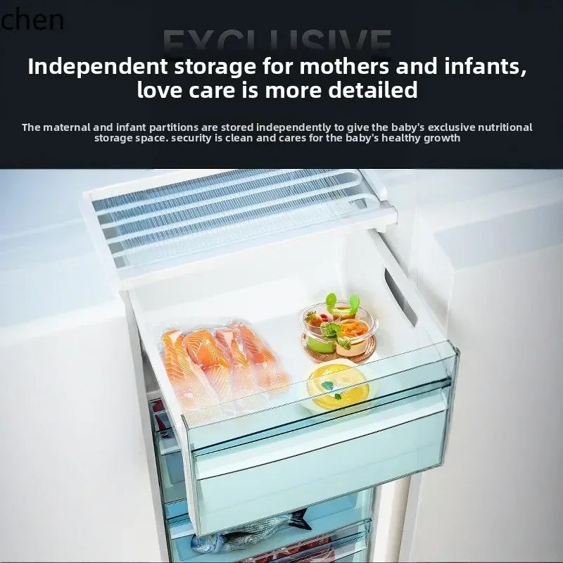 drawer type fully frozen freezer vertical single door refrigerator ice bar household small breast milk side door freezer