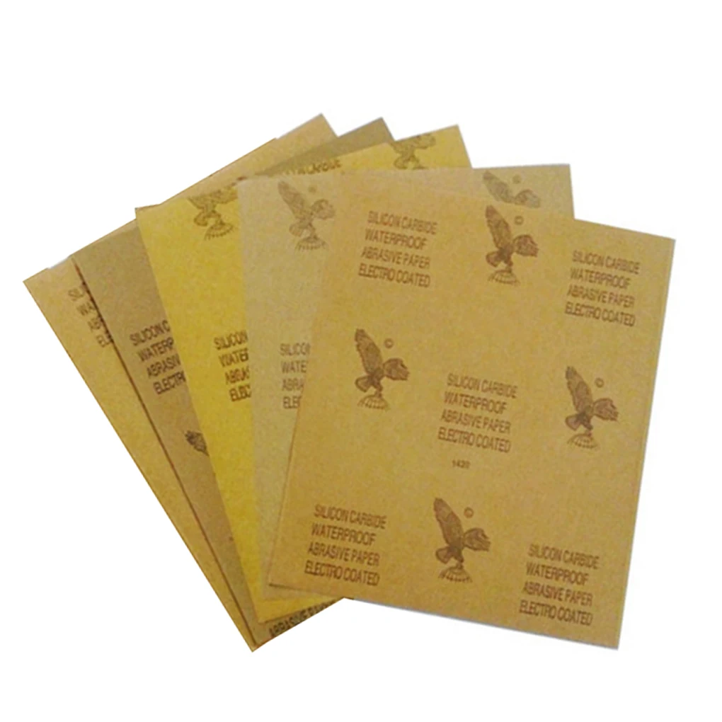 

5pcs Wet Dry Sandpaper 60-2000 Grit Polishing Abrasive Sandpaper Automotive Wood Furniture Finishing Paper