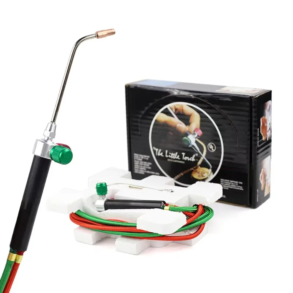 PHYHOO Mini Gas Little Torch Welding Soldering Kit, Oxygen Acetylene Gun for Platinum, Metal, and Stainless Steel Welding