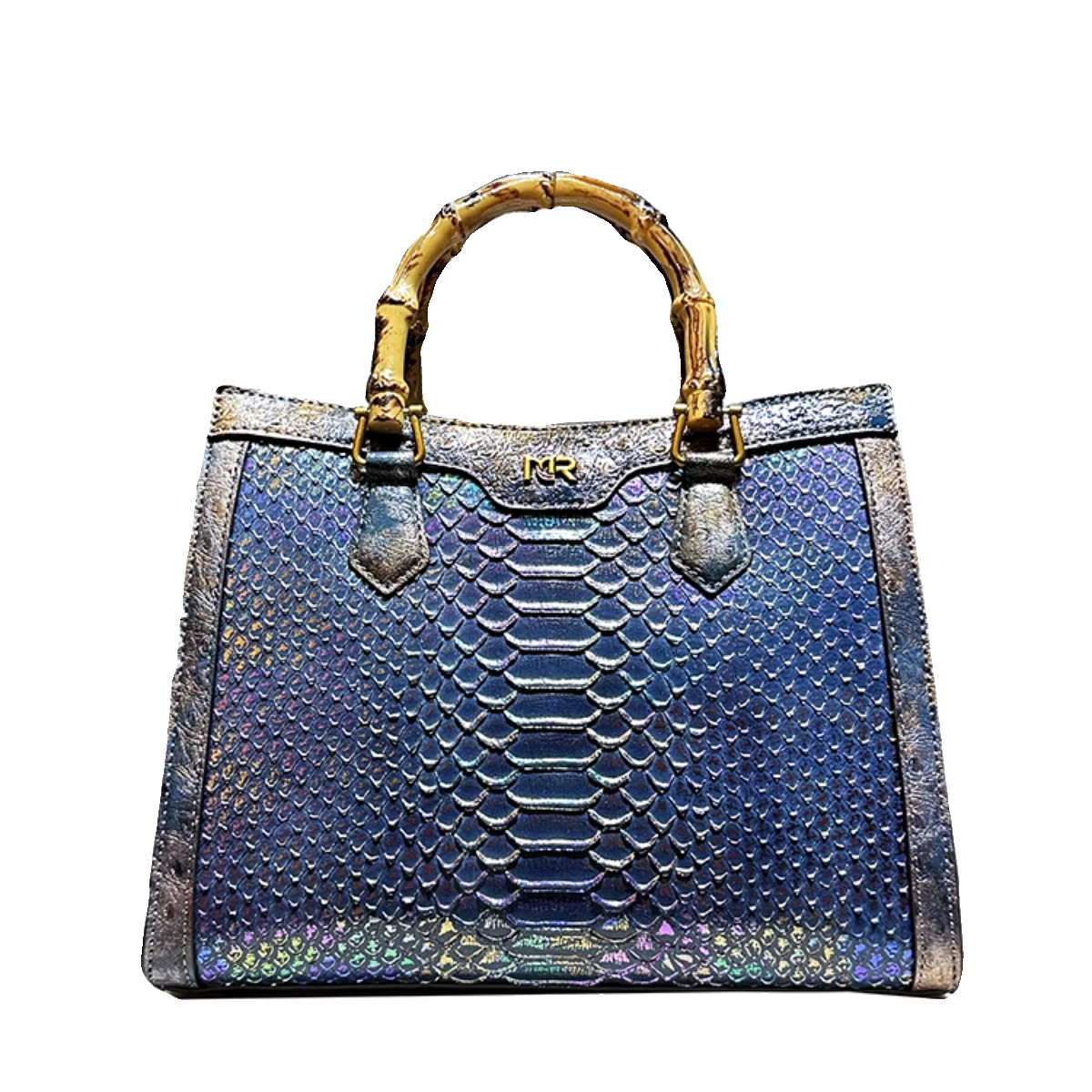 Luxury Designer Brand Сумка Женская New High Quality Bamboo Python Tote Bag Fashion Vintage Handbag for Women Cowhide Hot Sale