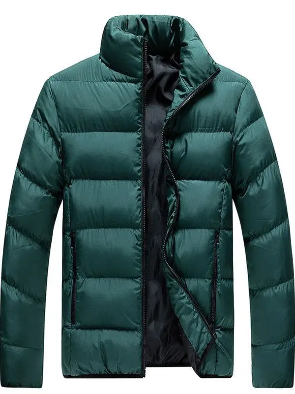 

Легкая мужская пуховая куртка: модная повседневная хлопковая куртка с капюшоном, приталенный крой, теплая, с наполнителем из полиэфирного волокна, CleanFit