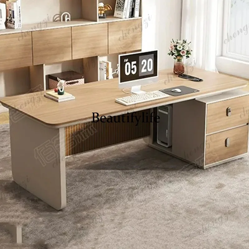 Z138 Aesthetic Wooden Office Desk Modern Standing Executive Computer Office Desk Decoration Display Meuble Bureau Salon