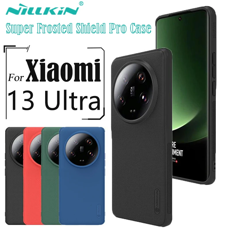 

Чехол Nillkin для Xiaomi 13 Ultra, чехлы для телефонов Frosted Shield Pro, TPU + ПК, обновленная металлическая фоторамка, защитный дизайн, задняя крышка