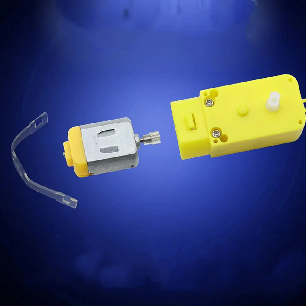 1 Piece TT Geared Car Gear Motor Dual Shaft Gear for Smart Car Robot Yellow