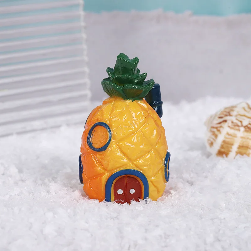 Aquarium Decoration Landscaping Accessories Fish Tank Aquarium Decoration Cartoon Character Pineapple House Decoration