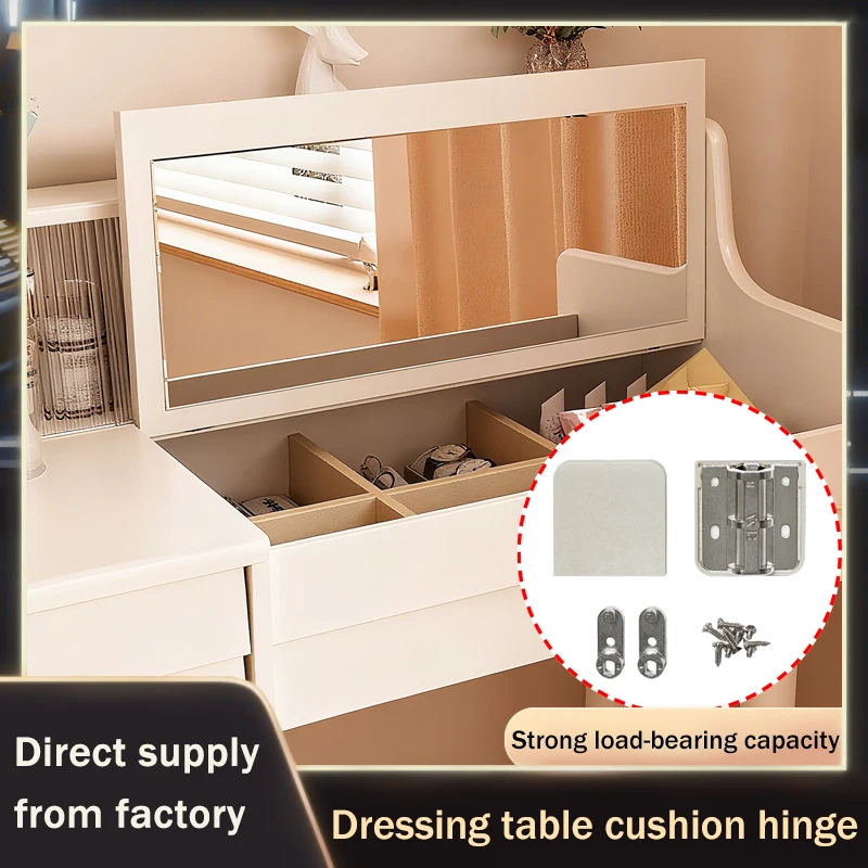 

Summit Heavy Duty Adjustable Dampener Soft Closing Flip Up Down Hinge For Vanity Table Mirror With Silent Automatic Mechanism