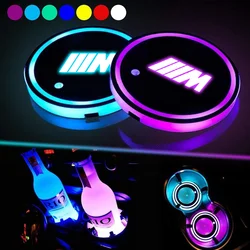 LED Luminous Car Water Cup Holder Coaster Lamps For BMW M E46 E90 E60 F30 E39 F10 F20 E87 E36 F20 E92 1 2 3 5 Series X1 X3 X5 X7