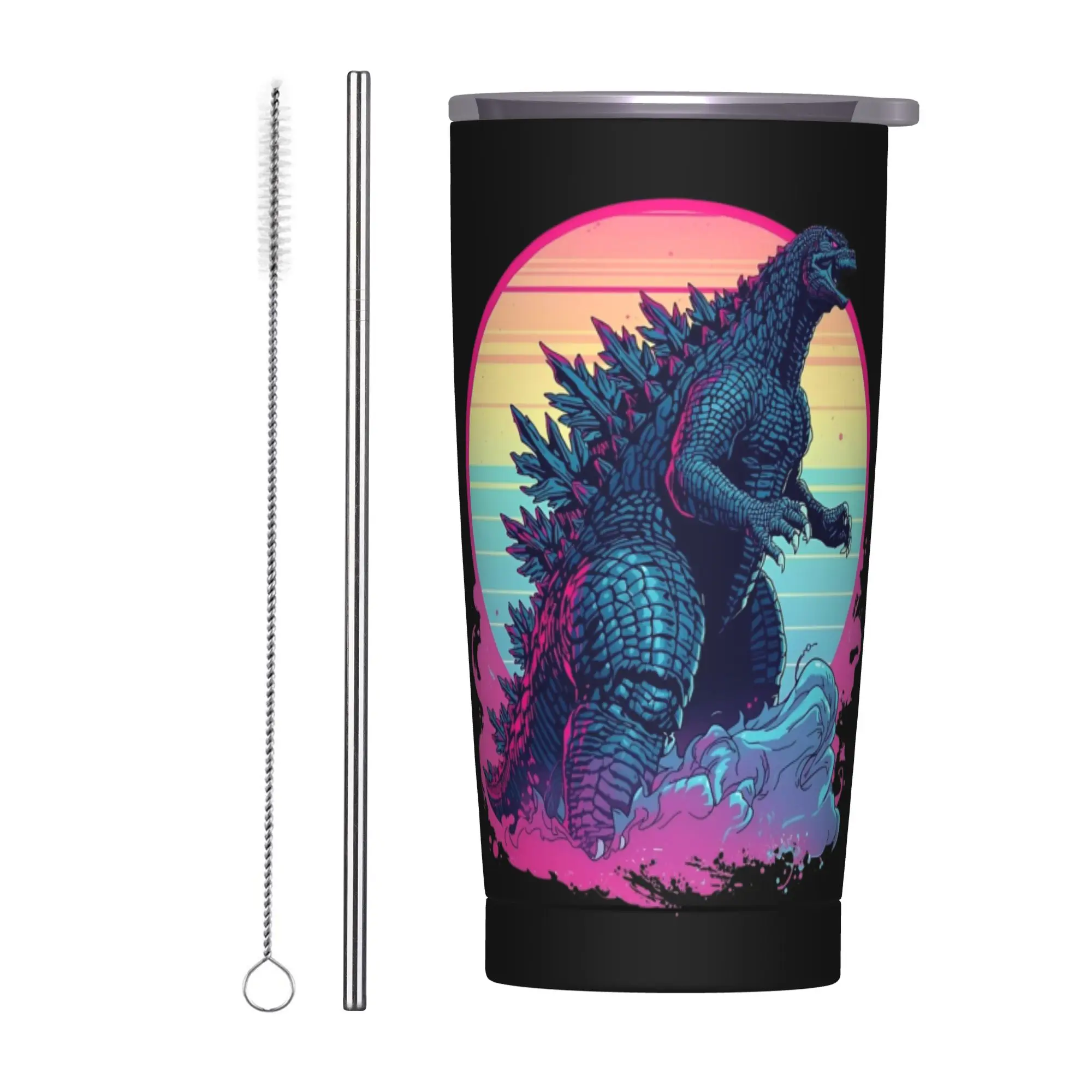 Monster G-Godzillas Tumbler Vacuum Insulated  Coffee Cups Stainless Steel Travel Outdoor Mugs Hot Cold Drink
