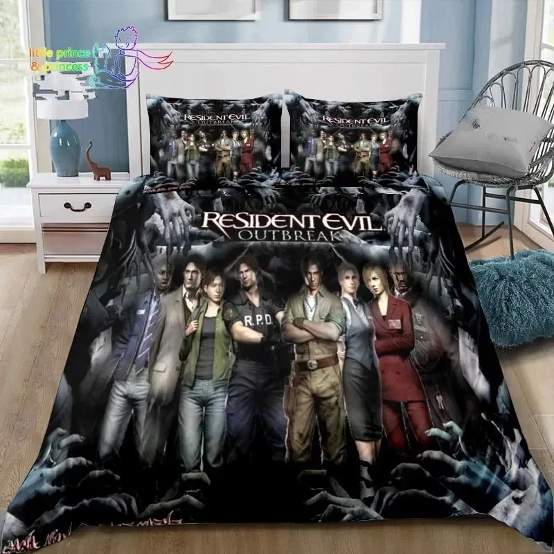 3D Print R-Resident Evil Games Gamer Bedding Set Single Twin Full Queen King Size Bed Set Adult Kid Bedroom