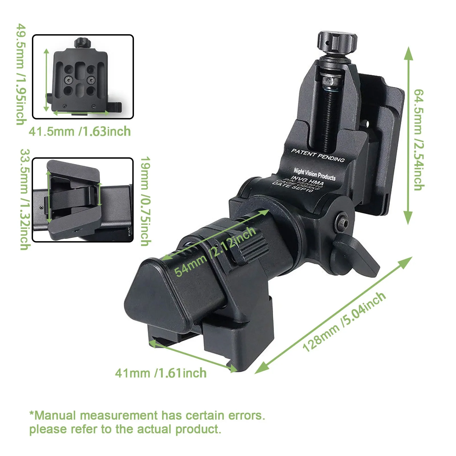 SOTAC-GEAR Metal INVG Helmet Mount Tactical Night Vision Bracket For NVG PVS-15/18/31 BNVD-G Dovetail Interface