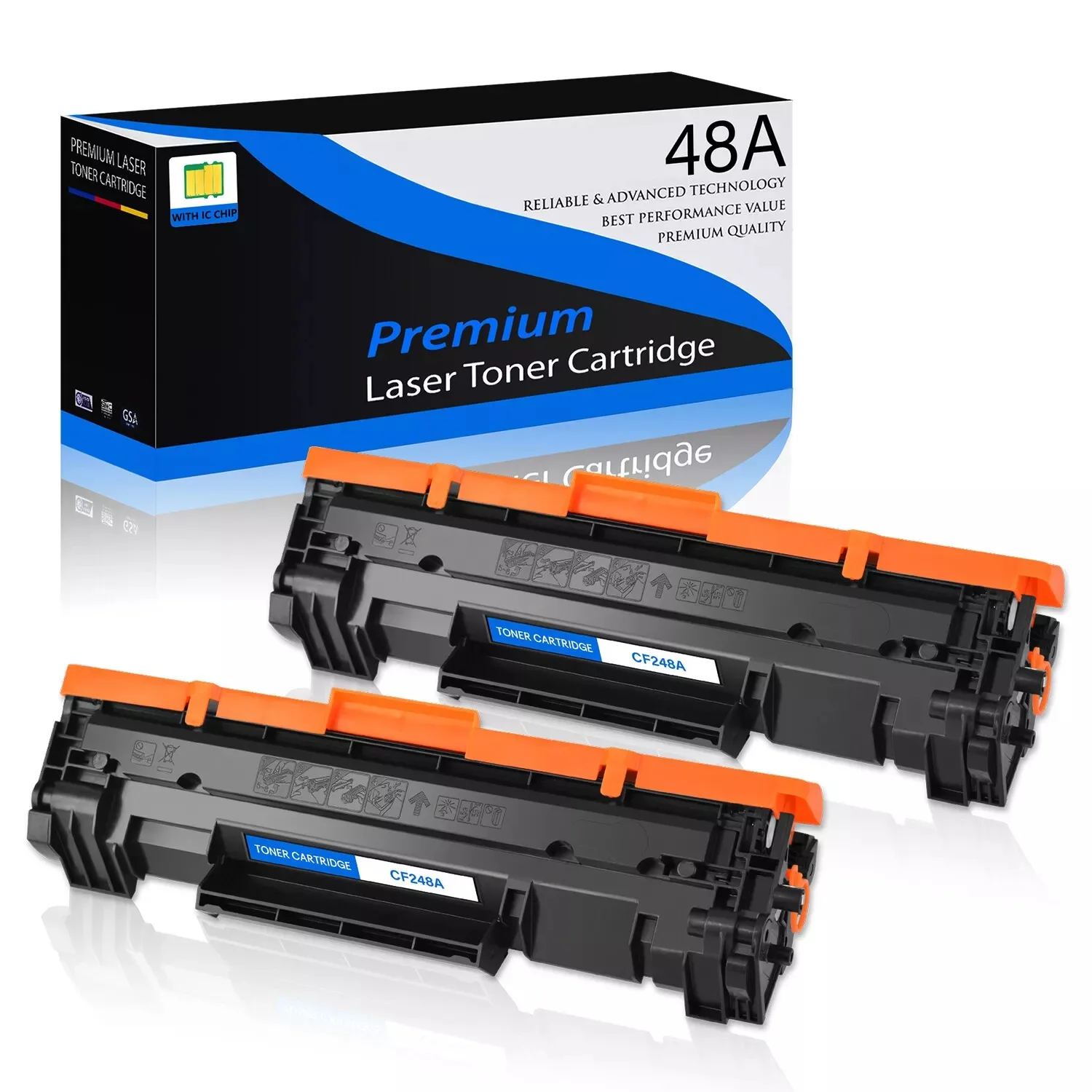 1-10PK CF248A 48A Toner Cartridge High Yield Black Toner Compatible for HP 48A LaserJet Pro M15a M16w MFP M28a M29a M29w Printer