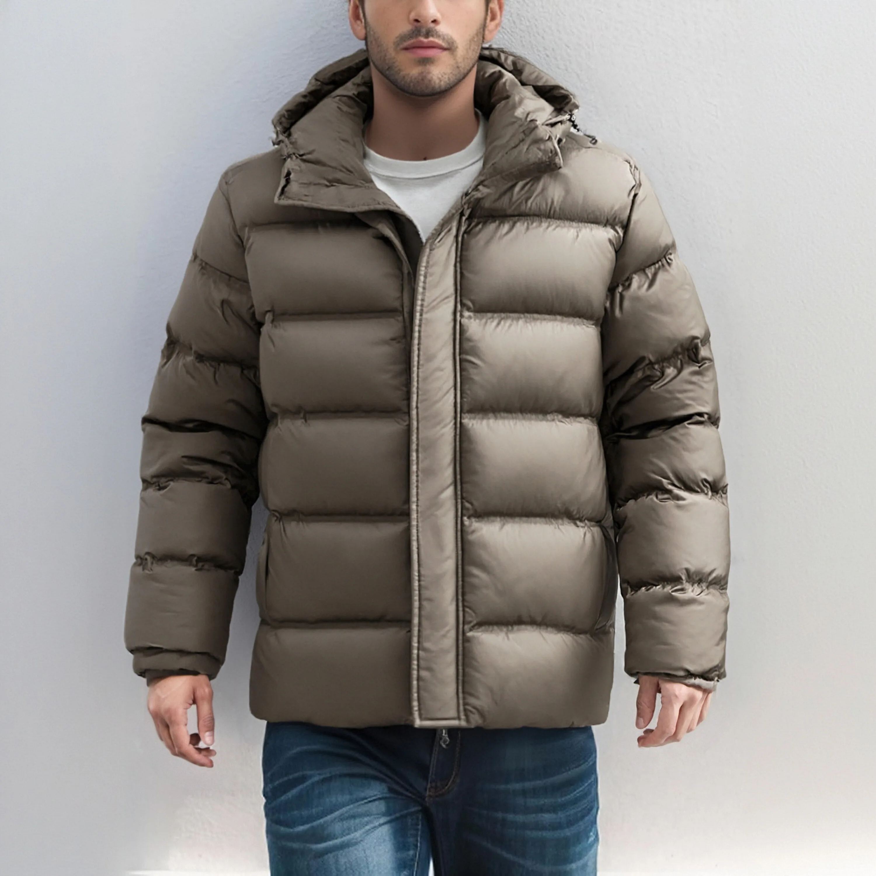 الشتاء الرجال أسفل سترة الراحة الثلوج التزلج الباردة مقاومة الدافئة مبطن السترات مقنعين في الهواء الطلق الجرافين الذاتي التدفئة يندبروف معطف