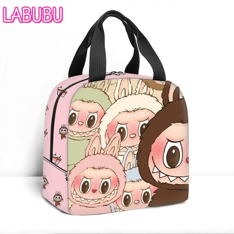 Cute and Fashionable Labubu Handheld Insulatedbag Refrigerated Bagcartoon Kawaii thickened Lunch Bag Portableoutdoorlunchbox