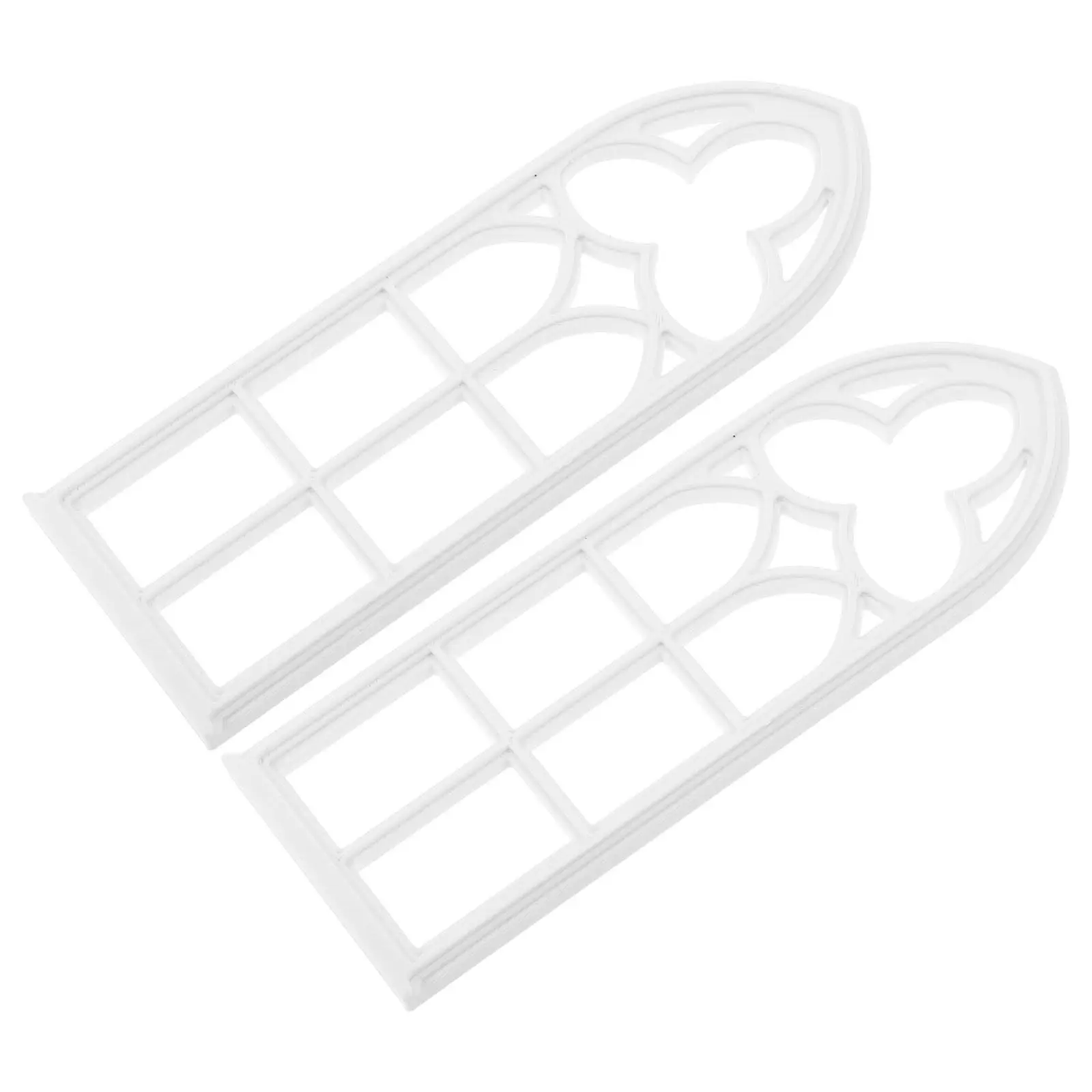 

2 шт. миниатюрных оконных рамок для кукольного домика, европейские винтажные маленькие окна для самостоятельного изготовления замков, дворцов, аксессуары для ролевых игр и поделок