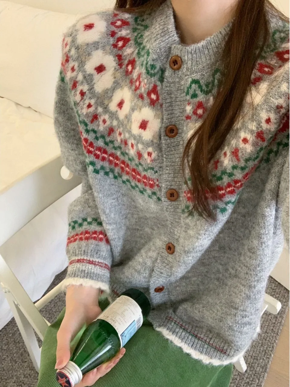 Thiened Cisas Sle Casaco suéter feminino de malha solto ajuste agasalhos de inverno redondo Ne Long Sve Top casual