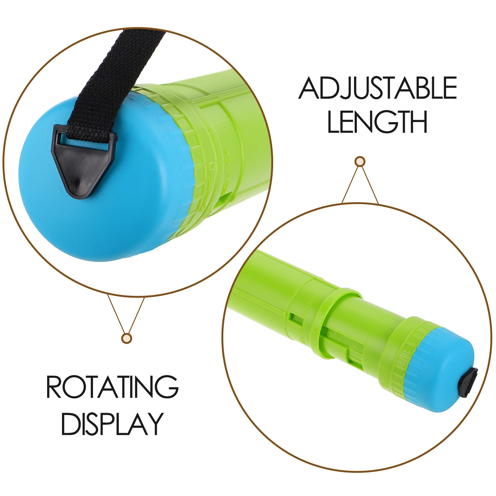 Adjustable Telescoping Art Tube 42-76Cm Rotating Cylindrical Storage Case For Drawings Blueprints Posters Documents Home