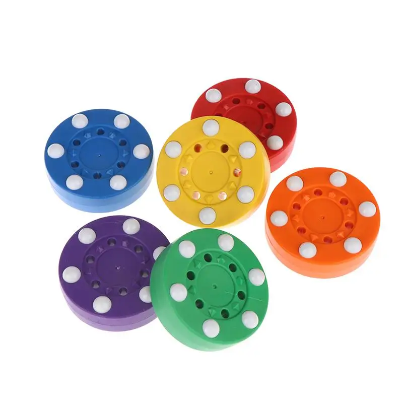Inline Roller Hockey Training Puck With 6 Balls For Street Hockey Skate Practice Passing Skill Builder