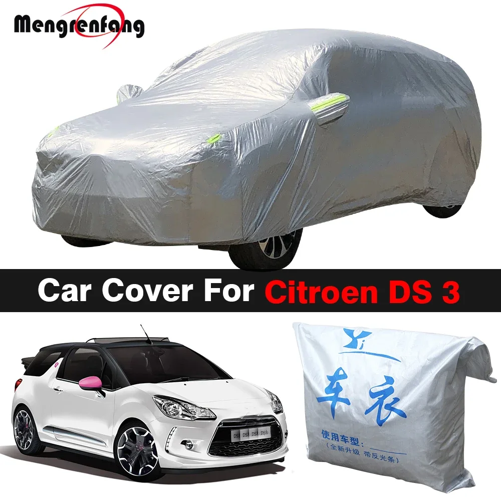 

Outdoor Protection Full Car Cover Snowproof Sunshade Dustproof For Citroen DS3 DS 3 Universal Full Car Cover
