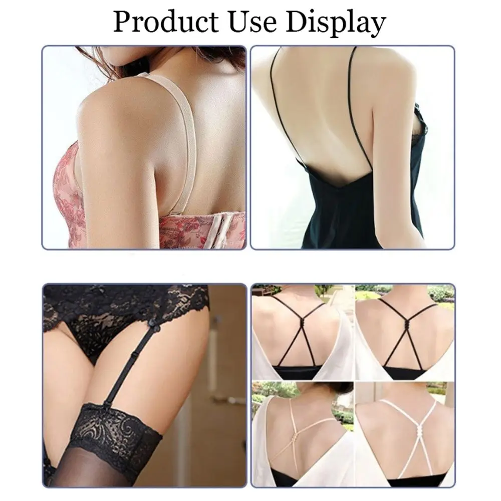 2PCS/pair Women Slip Resistant Bra Straps Women Double Shoulder Elastic Brassiere Lady Bra Strap Accessories Lingerie