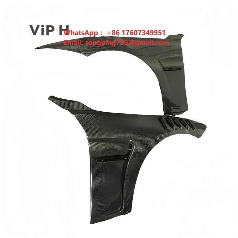 For for 3 Series F30 F35 Upgraded Carbon Fiber Fender Body Kit with Vents for Cooling Front Fender Black Viph