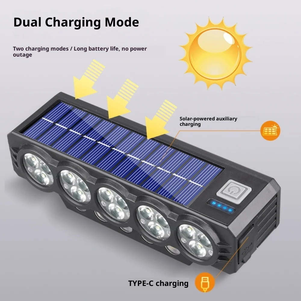 

Bicycle Light Front USB Charging Bike Light Cycling Lamp Bike Headlight Driving Bicycle Bell Light Bicycle Replacement Parts