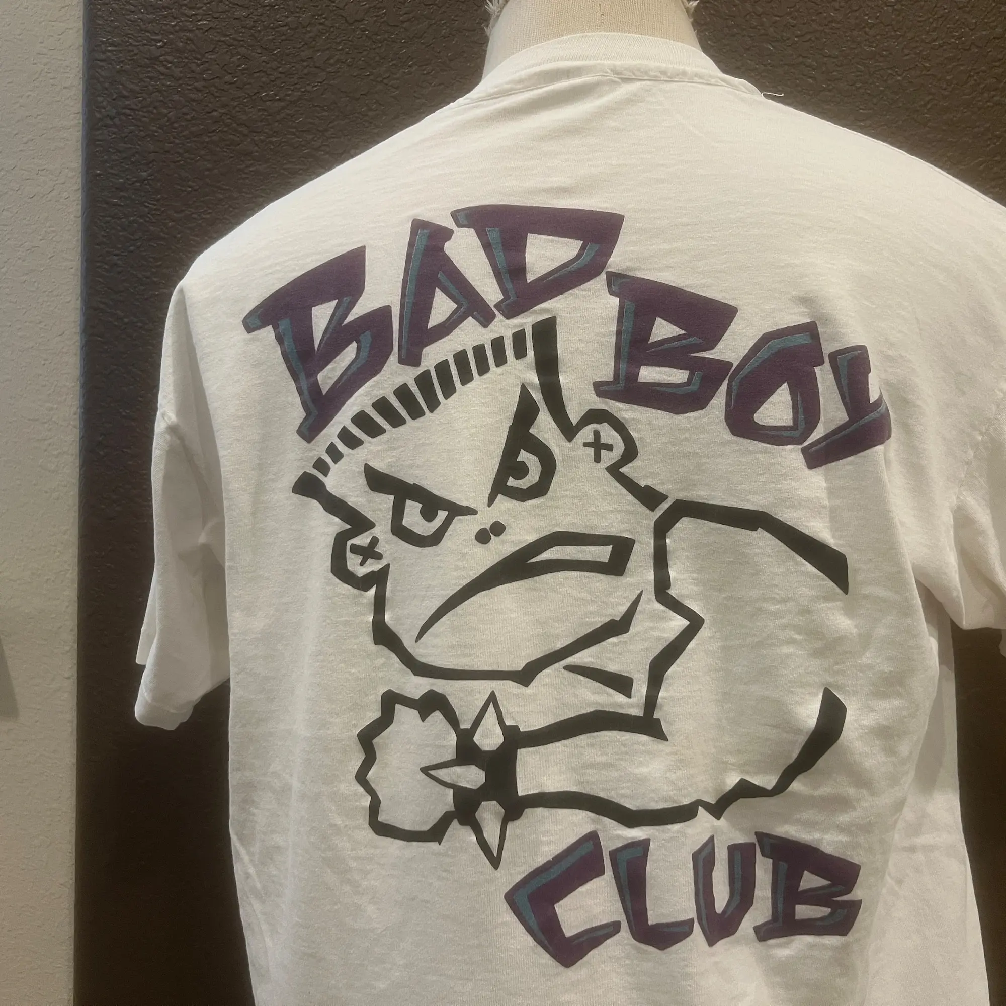 Vintage 90\'s Bad Boy Club White T Shirt Size L