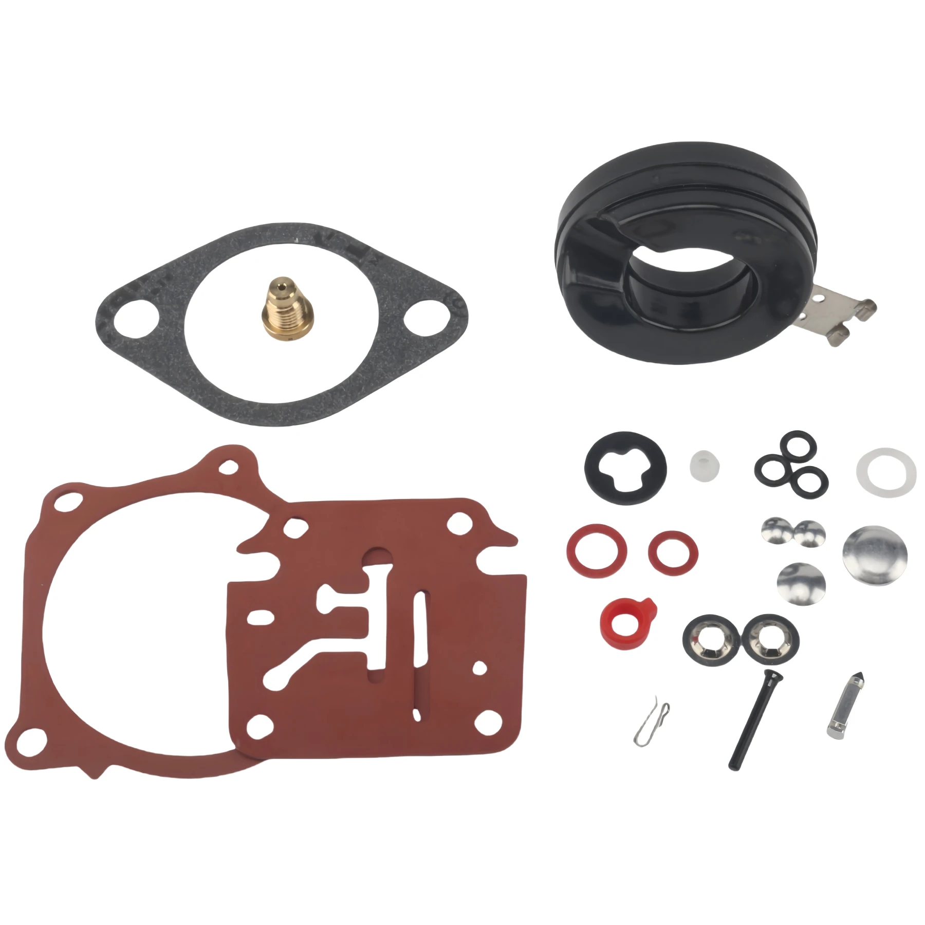 OMC Johnson Evinrude 18 20 25 28 30 35 40 45 48 50 55 60 65 70 75 HP 선외기용 기화기 재생 키트 3개 (392061 396701)