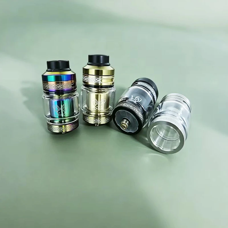Dead Rabbit V2 RTA Yeniden Yapılandırılabilir Tank 2ml/5ml Y-Tipi Güverte Açılır-Doldurulabilir Dolum Sistemi Üstten Hava Akışlı Dekoratif Yedek Parçalar Dahildir