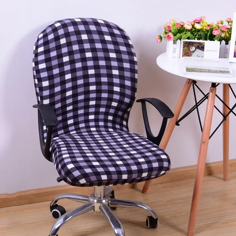 Office Computer Chair Cover Spandex Stretch Swivel Rotate Seat  Anti-dirty Rotating Stretch Gaming Desk Seat Chair Slipcover