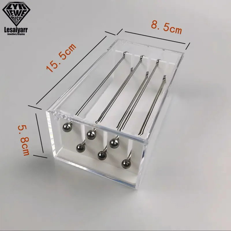 Large Capacity Pandora Bead Bracelet Charm Display Tray Case Acrylic Organizer Storage Box Pendant Trollbeads Holder Stand 6 Rod view 4