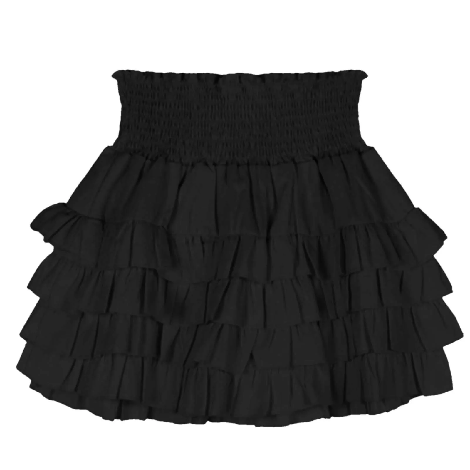 Sweet Heart Women Ruffled Pleated Skirt Ballet Dancing Costume Folded Solid Color A Line Skirt High Fashion Korean Mini Skirts