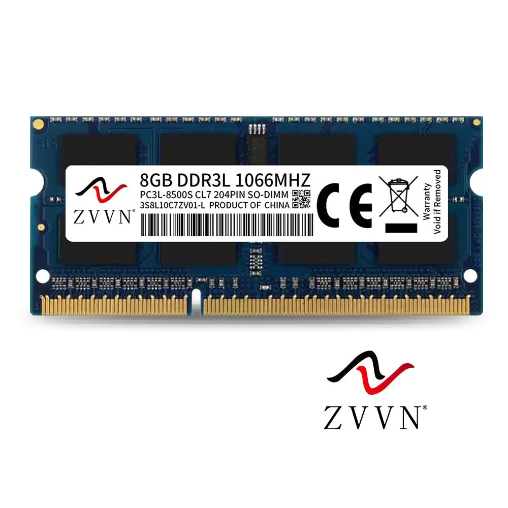 

ZVVN 8 ГБ DDR3L 1066 (PC3L 8500) 204-контактная 1,35 В SO-DIMM Оперативная память для ноутбука