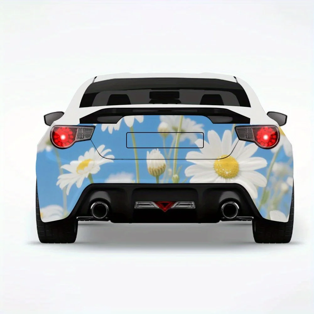 Daisy Field Car Sticker,Automotive Car Vinyl Wraps for Decoration and Protection -Waterproof Self - Adhesive Vinyl Decal, Made f