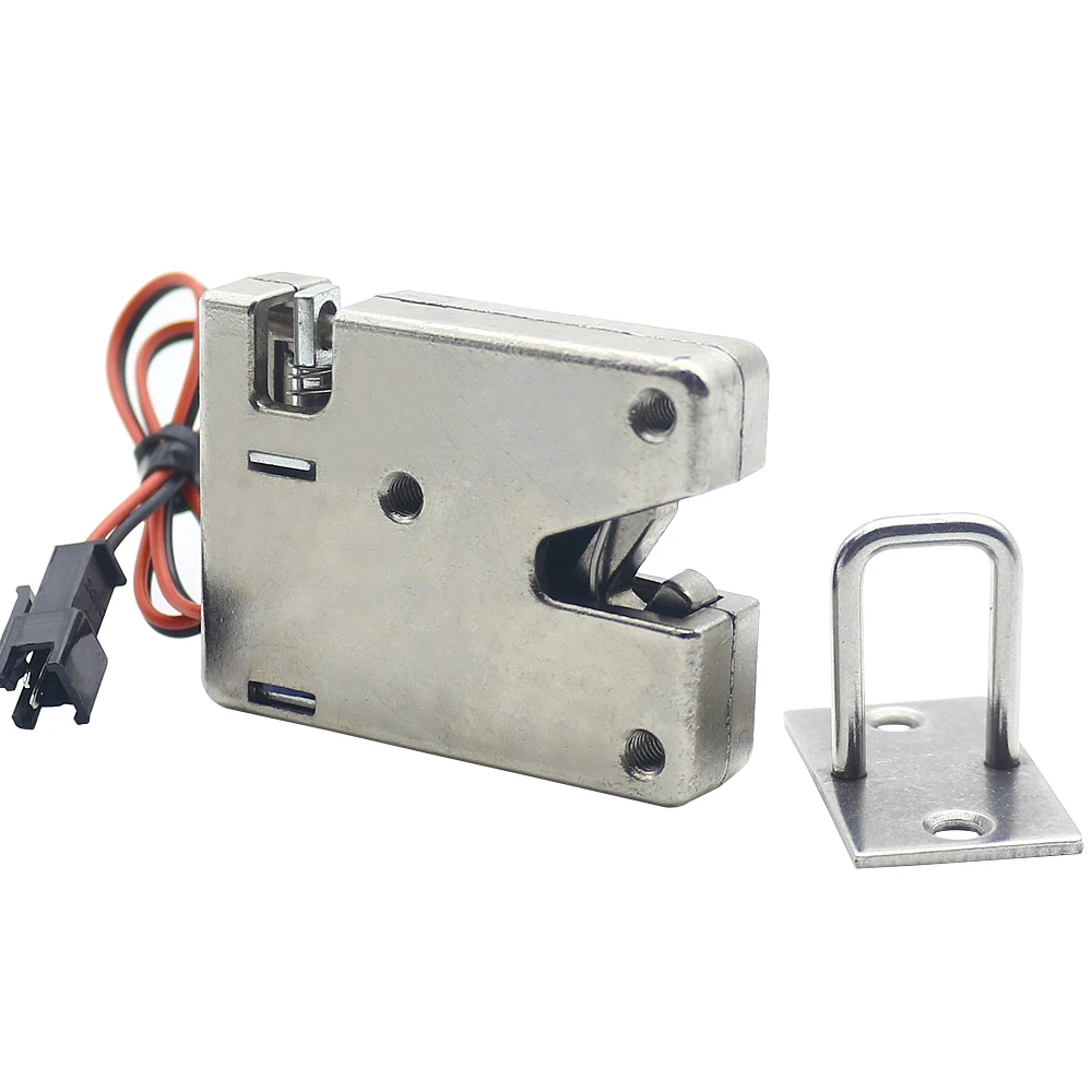 DC12V small cabinet door electromagnetic lock self-elastic electric control box lock mail self-lifting cabinet  electric lock