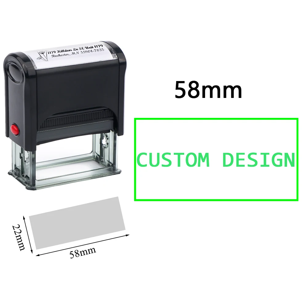 Aangepaste zelfinktende stempel DIY rubberen stempelset Aangepast LOGO Gepersonaliseerde zelfinktende bedrijfsadres naam nummer briefdruk