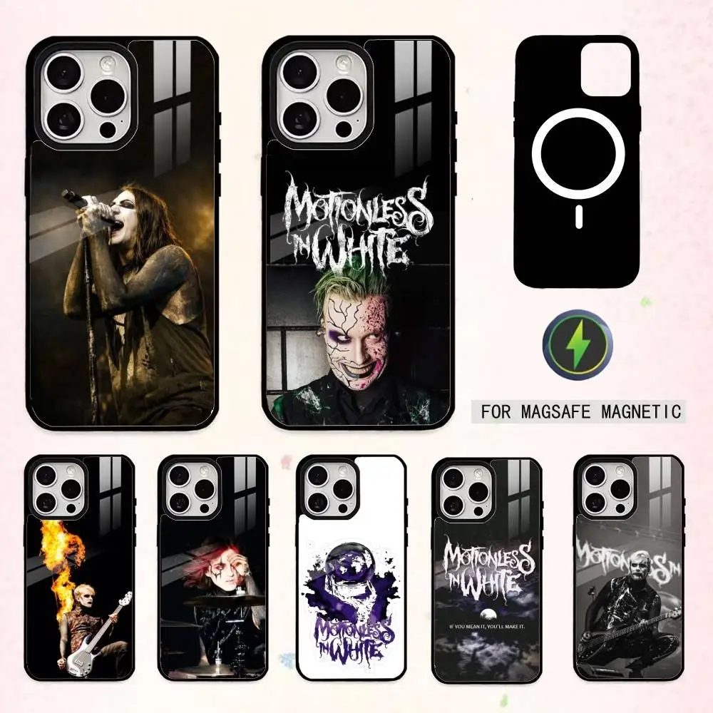 

COOL M-Motionless In W-White Phone Case For iPhone17,16,15,14,13,12,11 Plus,Pro Max Magnetic For Magsafe Wireless Charging