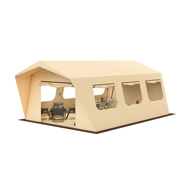 

Internet celebrity camp tent outdoor thickened windproof and rainproof one room one hall tent portable plaid