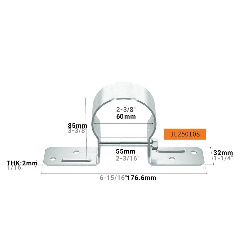 Fence Post Brackets For 2-3/8