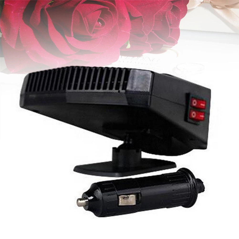 

12V Heater Fast Heating Black Color High Power Noise Free Automobile Warmer Windshield Demister Easy Install